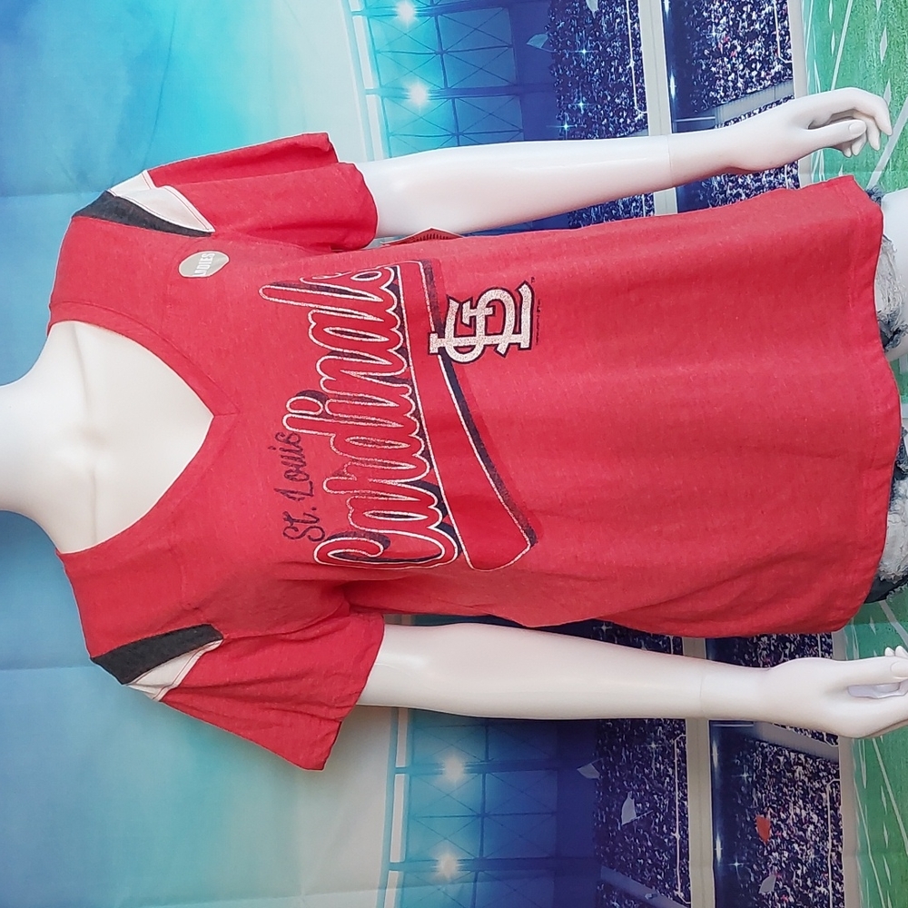 MLB St. Louis Cardinals Vneck Tee Baseball Tshirt NWT XL Extra Large - Picture 2 of 7
